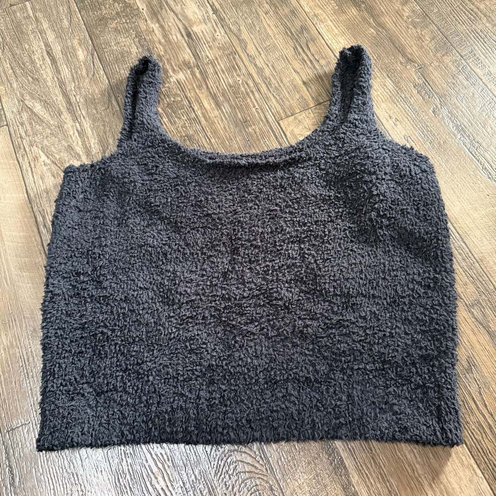 SKIMS Cozy Knit Boucle Tank Top in Onyx 2X/3X